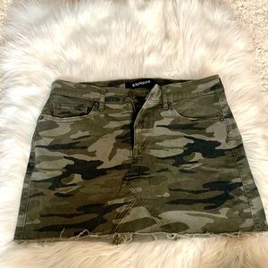 Camouflage Express Denim Skirt